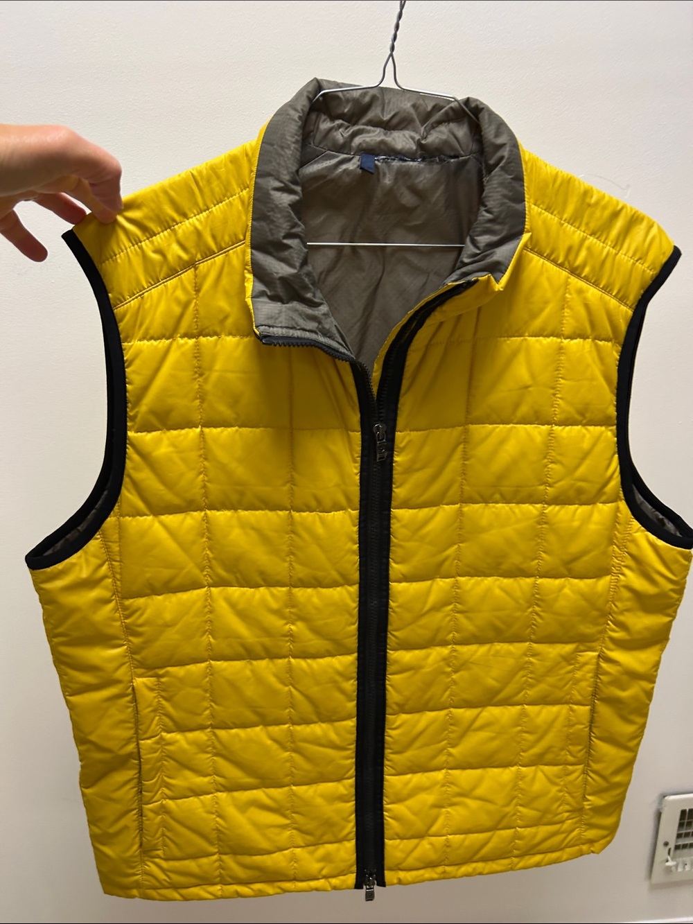 Victorinox Yellow Quilted Vest with Gray Trim